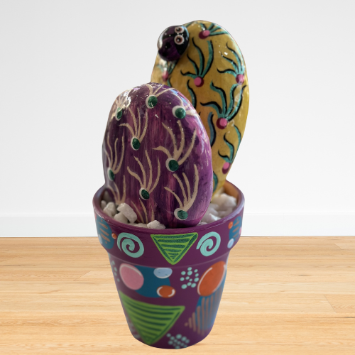 Hand-Painted Succulent "Plant"